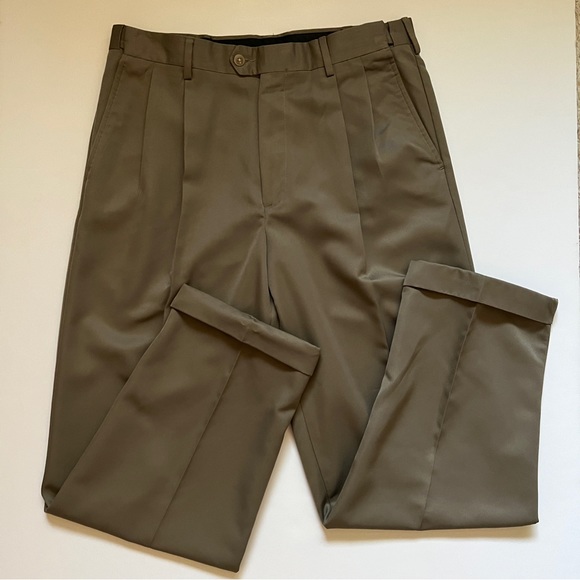 Savane Pants Vintage Savane Expandable Waist Cuffed Khaki Pants